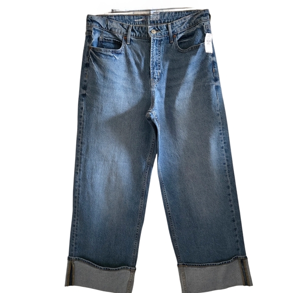 Old Navy Denim - Old Navy Women's Wide Leg Extra High-Rise Blue Jeans